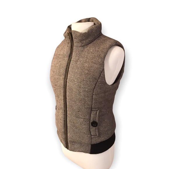 TALULA Aritzia Brown Gold Italian WOOL Quilted PUFFER VEST! 🍂 - Picture 11 of 13